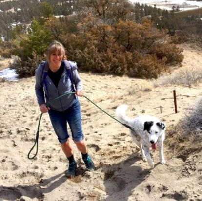 Liz Royer and her Australian shepherd and blue heeler mix were attacked by a doe last Wednesday morning when she was out for a run. (Submitted by Liz Royer - image credit)