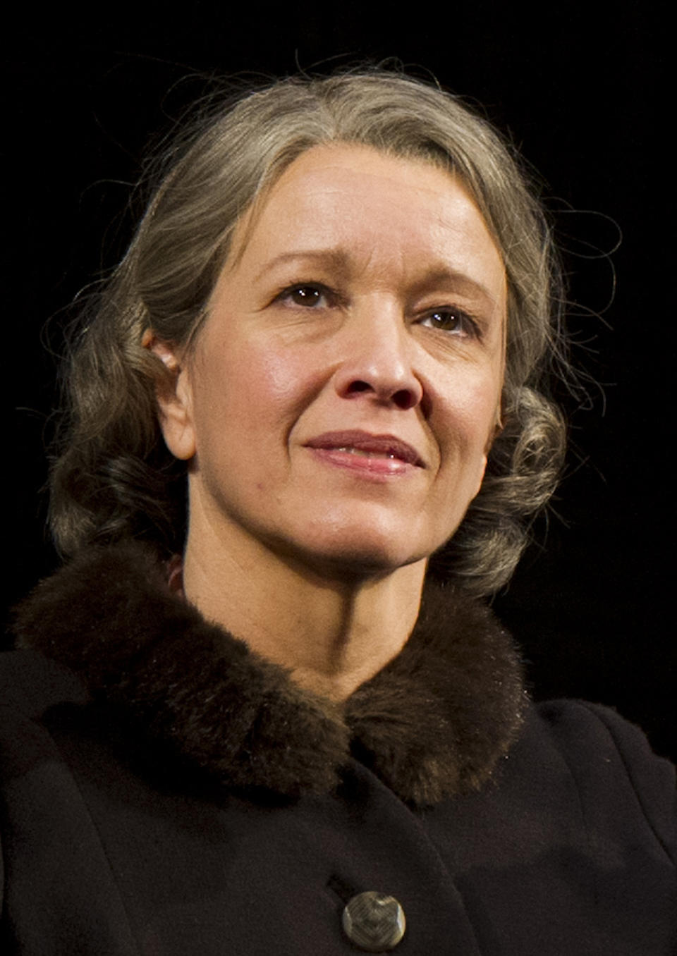 In this March 15, 2012 file photo, actress Linda Emond appears at the curtain call for the opening night performance of the Broadway revival of Arthur Miller's "Death of A Salesman" in New York. (AP Photo/Charles Sykes, file)