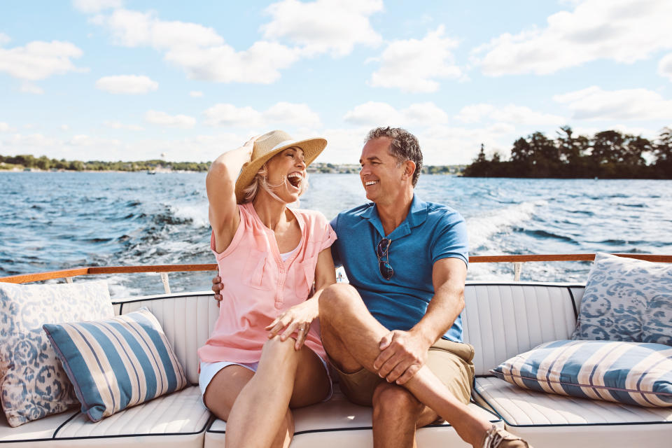 Shot of a mature couple enjoying a relaxing boat ride