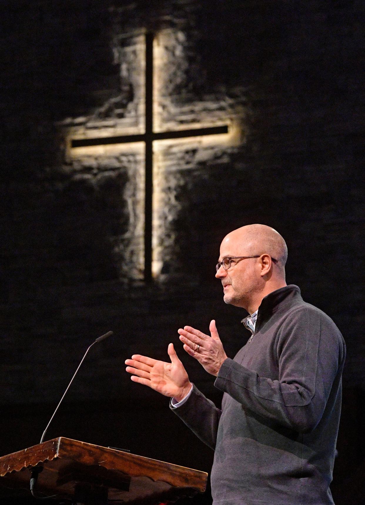 The Rev. Scott Sauls, seen here in 2020, resigned as senior pastor of Christ Presbyterian Church in Nashville in November.