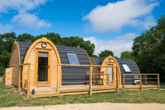 Kids, large and small, will love the wooden pods at Camp Baboon (Camp Baboon)