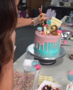 <p>Kyly was also seen putting the final touches on the birthday cake. She's got some serious baking skills.</p>