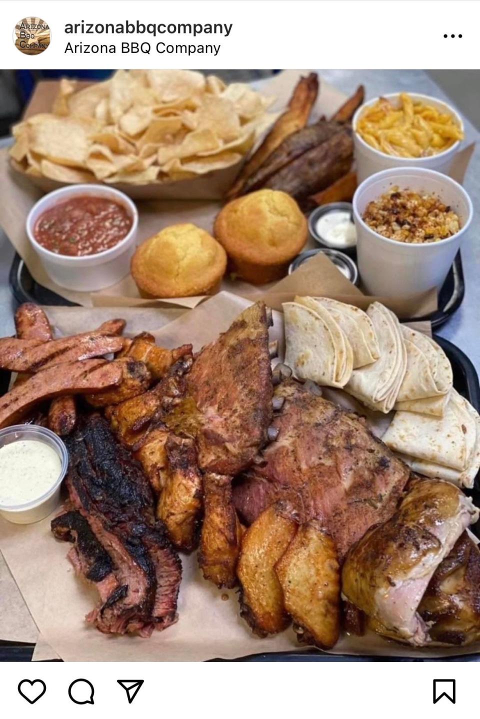 Arizona Barbecue Company serves Southwest-style barbecue.