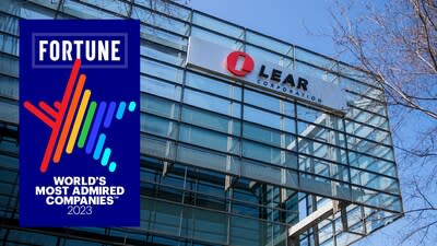 Lear Corporation (NYSE: LEA), a global automotive technology leader in Seating and E-Systems, has been named to FORTUNE magazine’s “World’s Most Admired Companies” list for the seventh consecutive year.