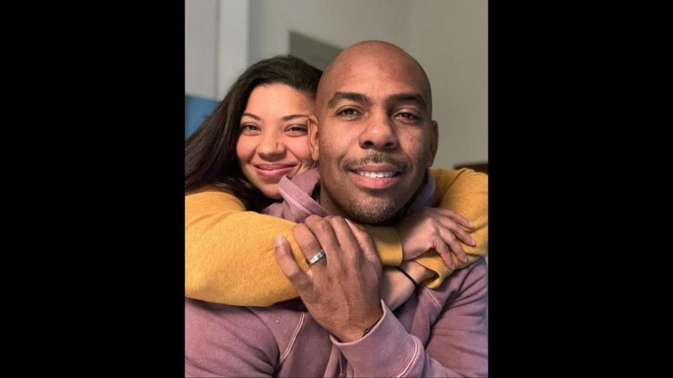 Fallen Charlotte-Mecklenburg Police Officer Mia Goodwin with her husband Brenton. The Tunnel to Towers Foundation, a nonprofit from New York, paid off the mortgage for the Goodwin family’s home.