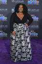 <p>The former ‘Glee’ actress wears a floral, metallic skirt by C Alexander Design Studio. <em>[Photo: Getty]</em> </p>