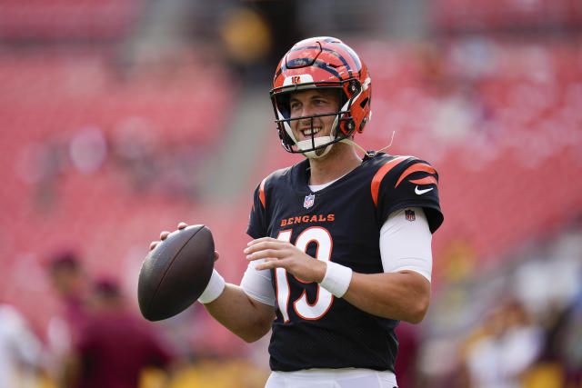 Cincinnati Bengals quarterback Trevor Siemian works out prior to