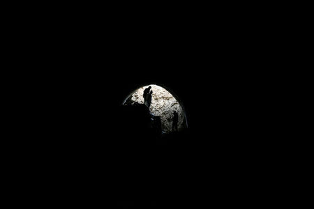 Members of the rapid response forces inspect a tunnel was used by Islamic State militants as an underground training camp in the hillside overlooking Mosul, Iraq, March 4, 2017. REUTERS/Alaa Al-Marjani