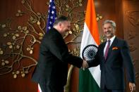 U.S. Secretary of State Mike Pompeo meets with Indian Foreign Minister Subrahmanyam Jaishankar in New Delhi