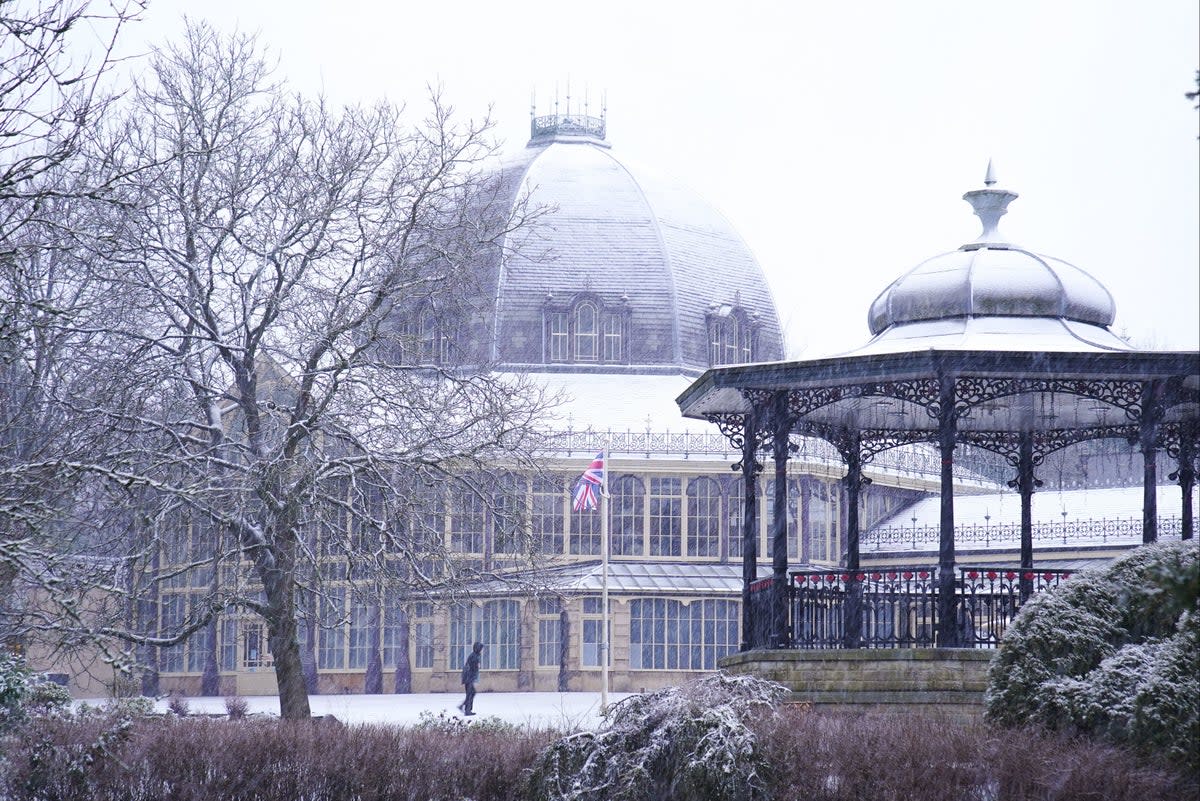 Up to 25cm of snow is forecast in parts of England and Wales (PA)