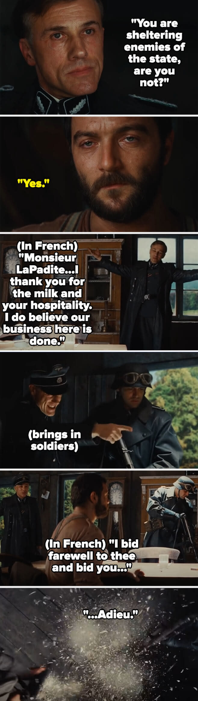 Screenshots from "Inglourious Basterds"