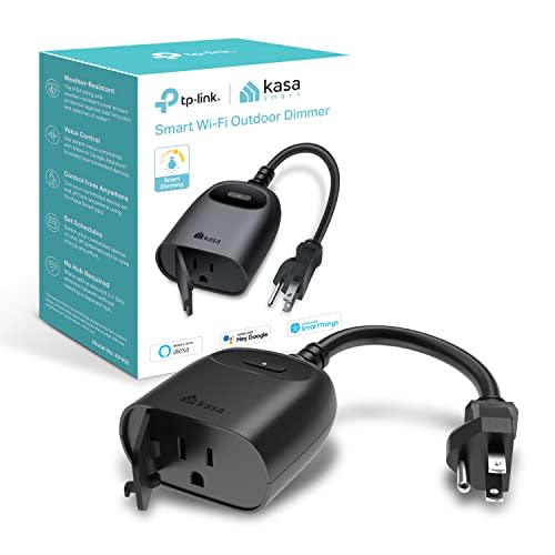 TP-Link Kasa Outdoor Wi-Fi Smart Plug - 2 Outlets - Black