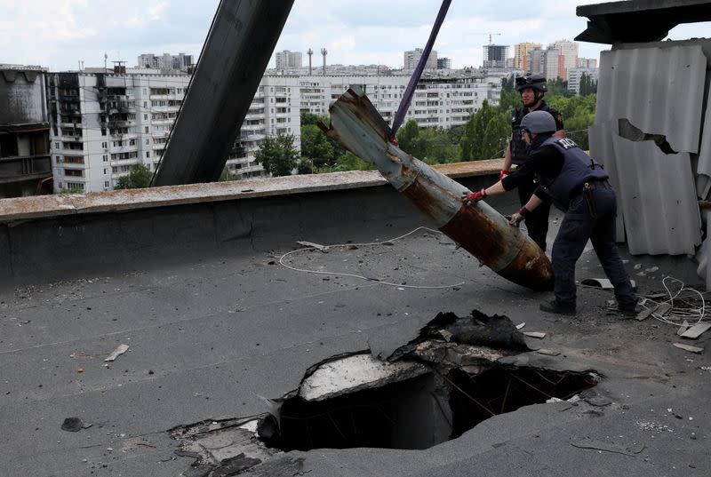 FILE PHOTO: Bomb removal in Kharkiv