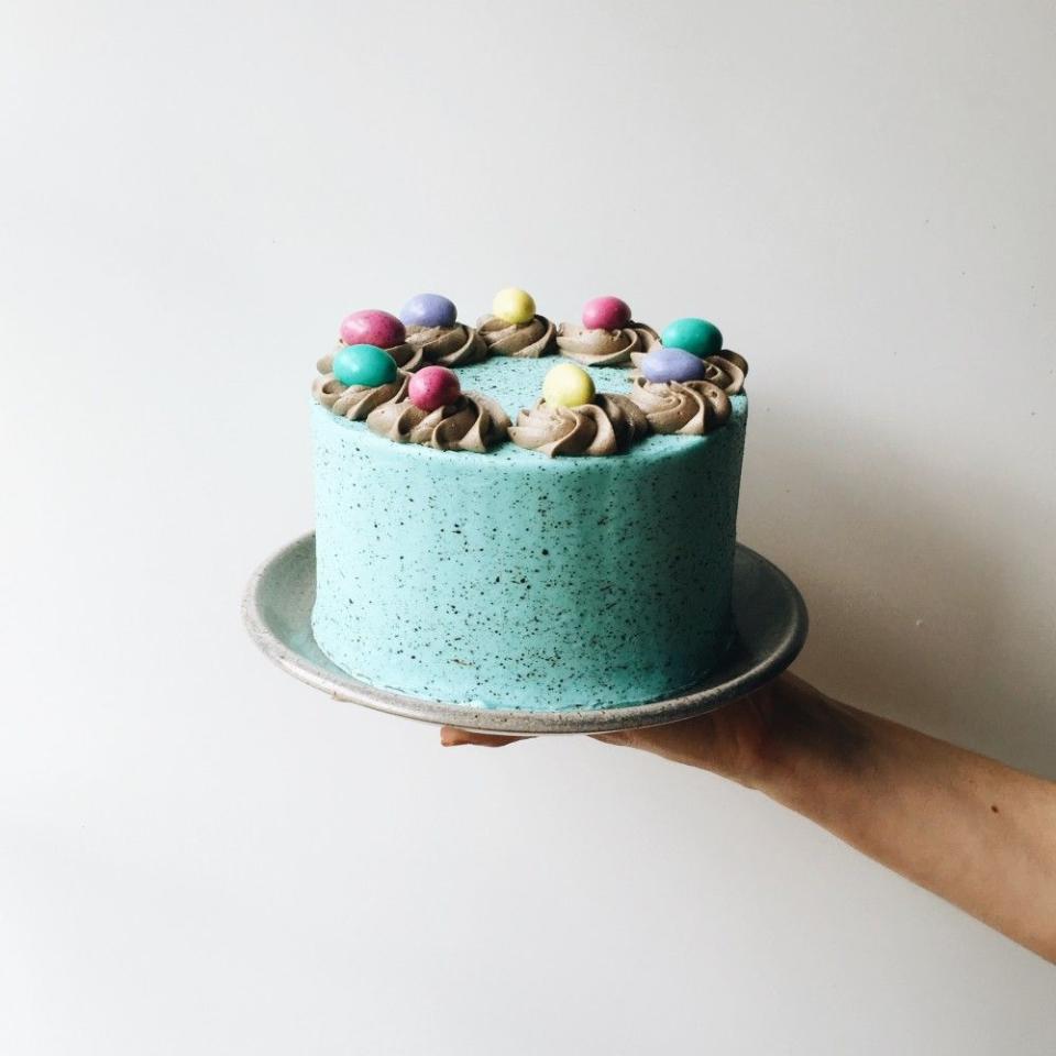 <p>We promise you'll have just as much fun decorating this cake as you'll have eating it. </p><p>Get the <strong><a href="https://thewoodandspoon.com/easter-cake/" rel="nofollow noopener" target="_blank" data-ylk="slk:Speckled Easter Egg Cake recipe at Wood and Spoon.;elm:context_link;itc:0;sec:content-canvas" class="link ">Speckled Easter Egg Cake recipe at Wood and Spoon. </a></strong></p>