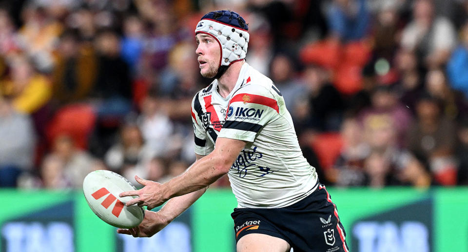 Seen here, Luke Keary playing for the Roosters in the NRL. 