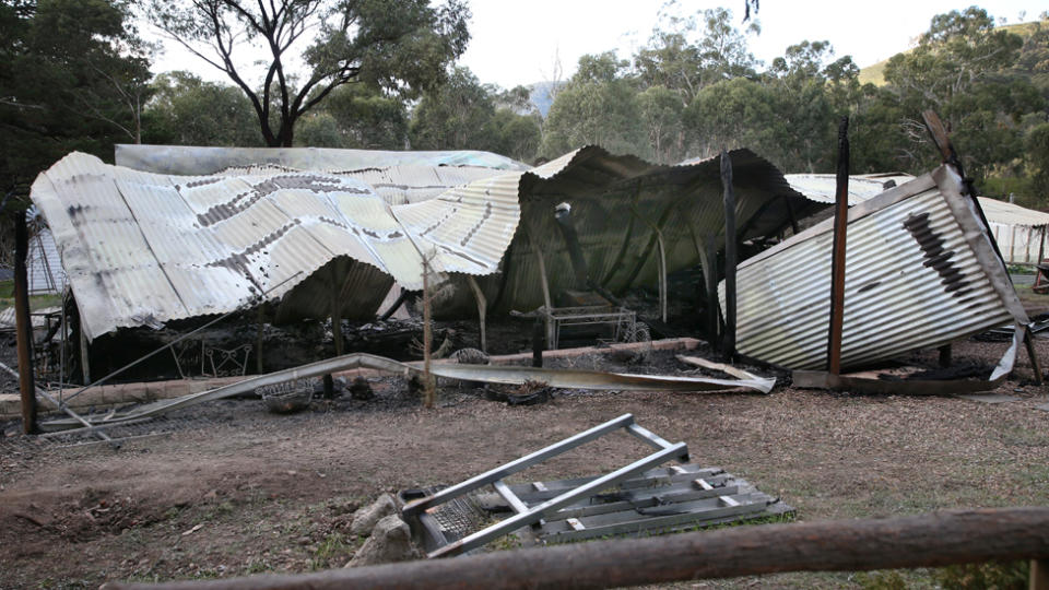 Firefighters took an hour and a half to get the blaze at the property under control.