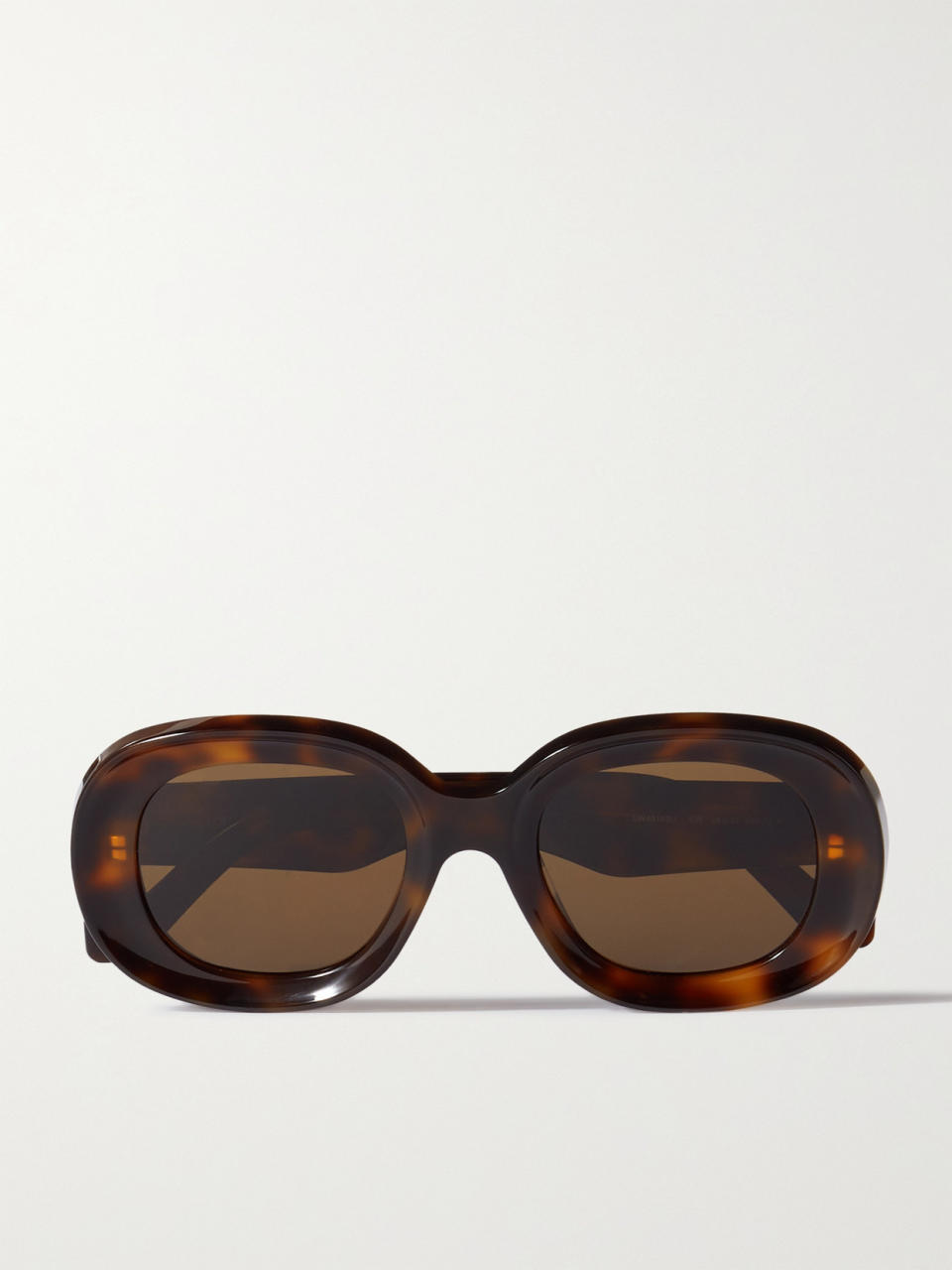 Round-Frame Tortoiseshell Acetate Sunglasses