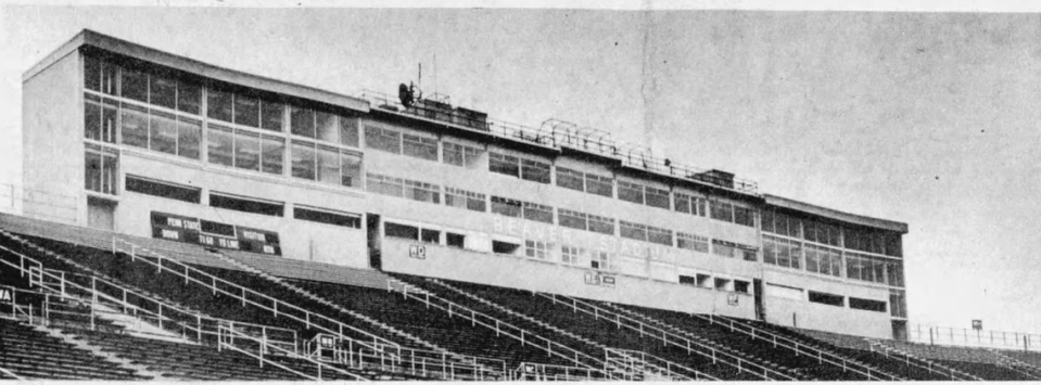 An enlarged press box, as seen in the Aug. 13, 1980 CDT, could now accommodate about 200 members of the press. In a Sept. 26, 1980 article, it was reported that a record number of press – about 150 people – were expected to be at the 1980 season home opener. It reported 36 Pennsylvania papers, seven New York papers including the New York Times, and several other papers from around the country were expected to test out the new press box.