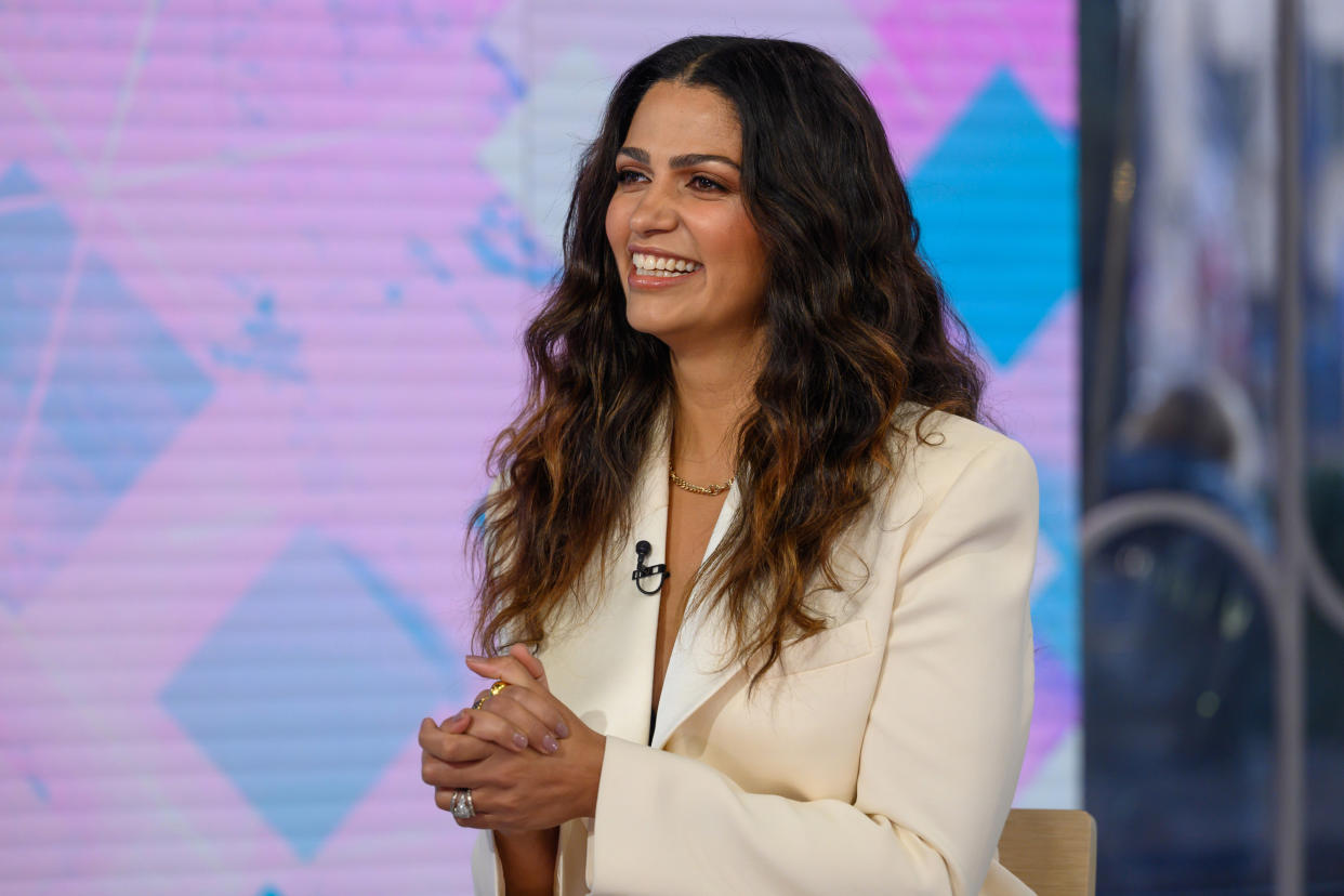 Camila Alves McConaughey came to the U.S. at the age of 15 and cleaned houses to make ends meet. She tells Yahoo that Hispanic Americans should embrace each other's journeys. (Photo by: Nathan Congleton/NBC/NBCU Photo Bank via Getty Images)