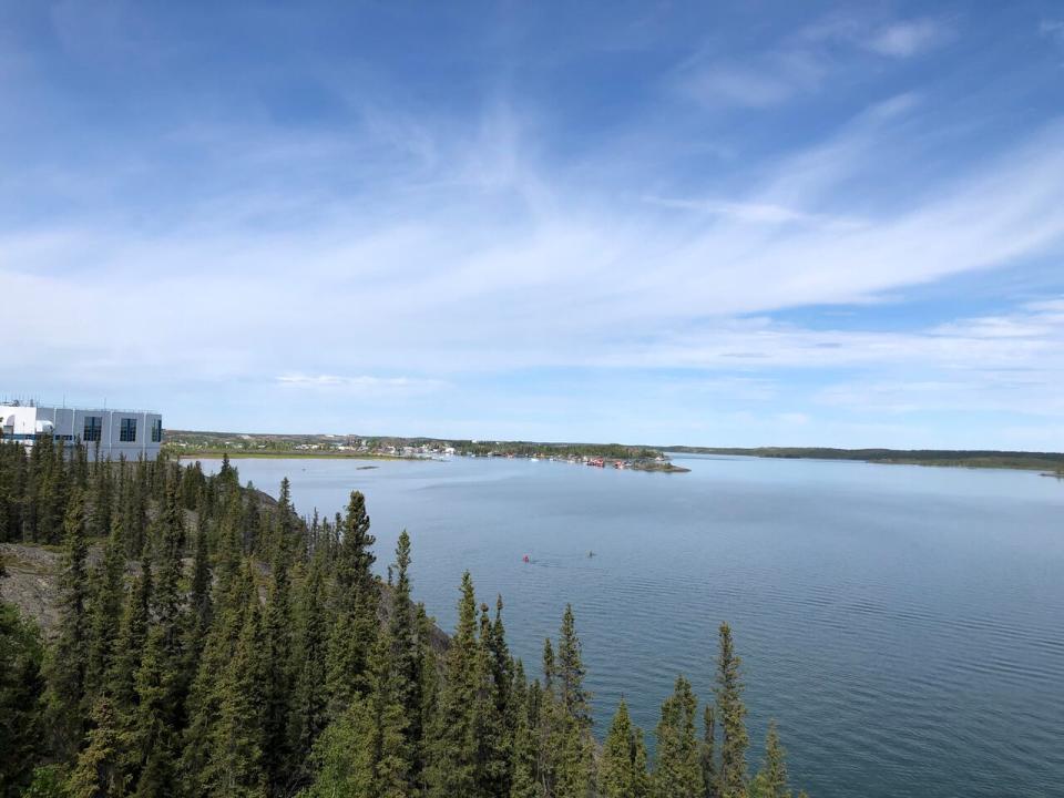 Yellowknife Bay from Tin Can Hill. The city has been pumping water from the bay due to reservoirs running low. The city says despite the need to use water from the bay, it isn't running low on water.