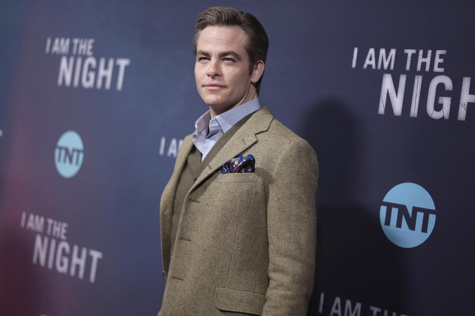 FILE - Chris Pine attends the Los Angeles premiere of "I Am the Night" on Jan. 24, 2019, in Los Angeles. Pine turns 41 on Aug. 26. (Photo by Richard Shotwell/Invision/AP, File)