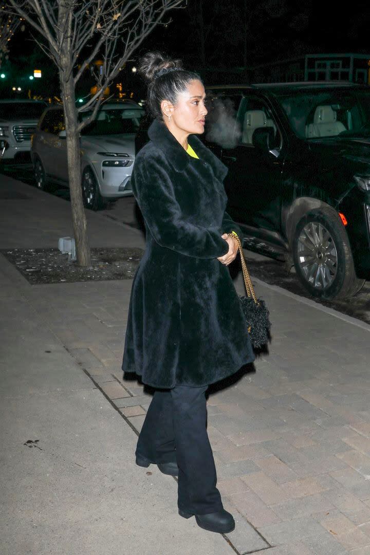 Salma Hayek y una salida nocturna