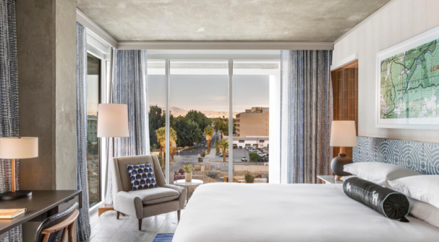 <p>Kimpton Rowan Palm Springs</p><p>Take in sunny southern California in beautiful Palm Springs for your anniversary getaway. Surrounded by the San Jacinto Mountains that make up the Coachella Valley, the landscape here is absolutely breathtaking. The town is located just outside of Joshua Tree National Park and <a href="https://go.skimresources.com?id=113896X1572730&xs=1&url=https%3A%2F%2Fwww.tripadvisor.com%2FHotel_Review-g32847-d12482044-Reviews-Kimpton_Rowan_Palm_Springs_Hotel-Palm_Springs_Greater_Palm_Springs_California.html&sref=https%3A%2F%2Fparade.com%2F1002608%2Fmarynliles%2Fbest-anniversary-getaways%2F" rel="noopener" target="_blank" data-ylk="slk:Kimpton Rowan Palm Springs;elm:context_link;itc:0;sec:content-canvas" class="link ">Kimpton Rowan Palm Springs</a> offers couples romantic packages with bookings.</p>