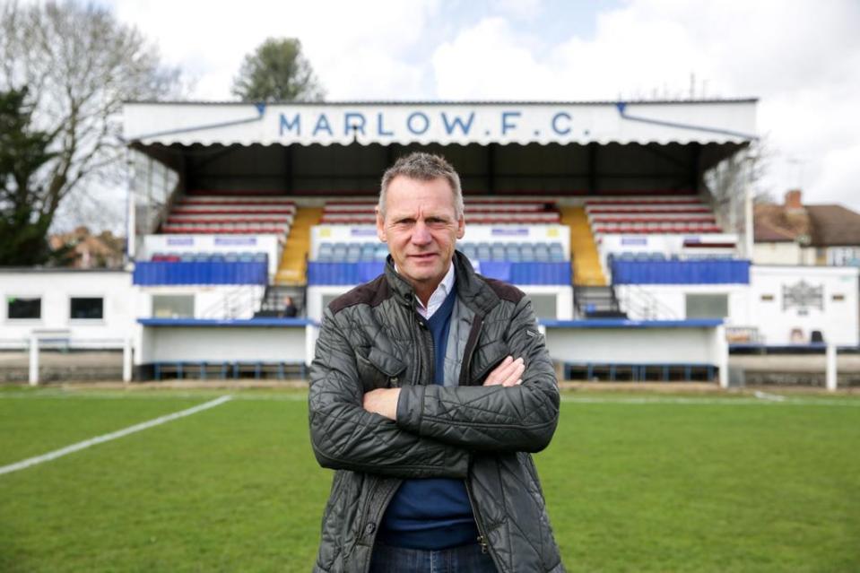 England legend Stuart Pearce visited eighth-tier Marlow FC for Non-League Day