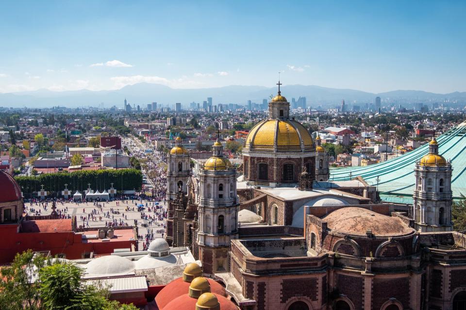 Basilica of Our Lady of Guadalupe on a Sunny Day in Mexico City, Mexico