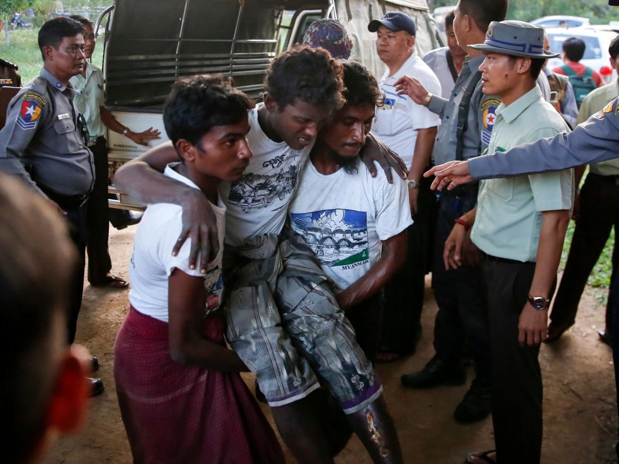 Injured Rohingya man among 106 people detained trying to flee Myanmar earlier this week: EPA