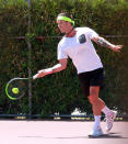 <p>Gavin Rossdale returns to the tennis court on Friday for an afternoon workout.</p>