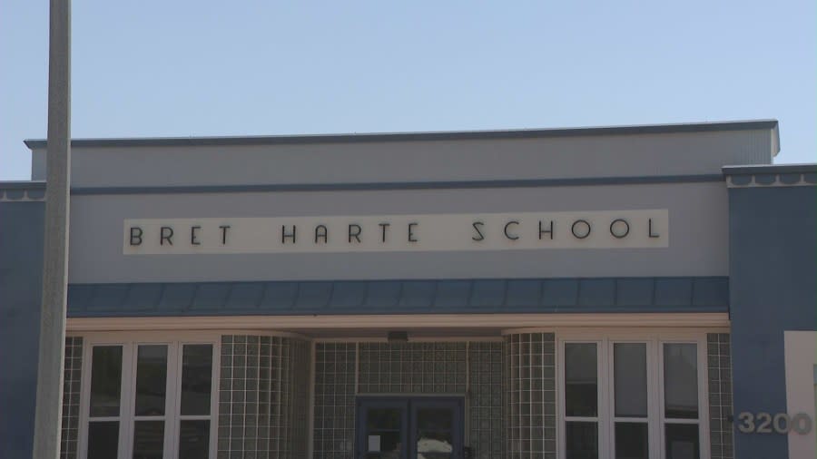 Bret Harte Elementary School in Burbank, California. (KTLA)