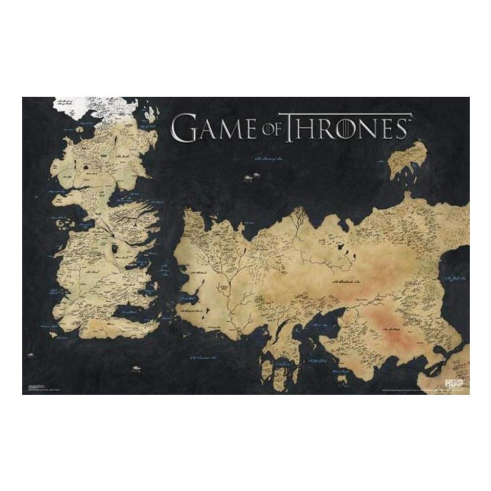 Game of Thrones: Canvas Map Poster