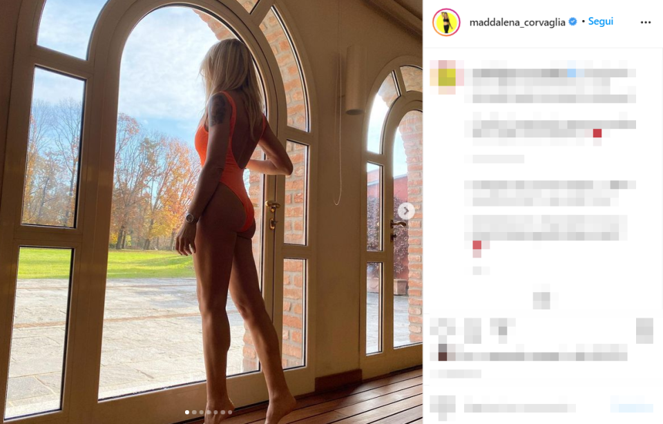 <p>Classe ’80, la Corvaglia si presenta sui social con un fisico mozzafiato che è la dimostrazione di come gli esercizi fisici che insegna diano ottimi risultati. "Che gambe", "Bella Maddy", "Top", scrivono i suoi follower sotto il post Instagram che ha fatto boom di like. </p> 