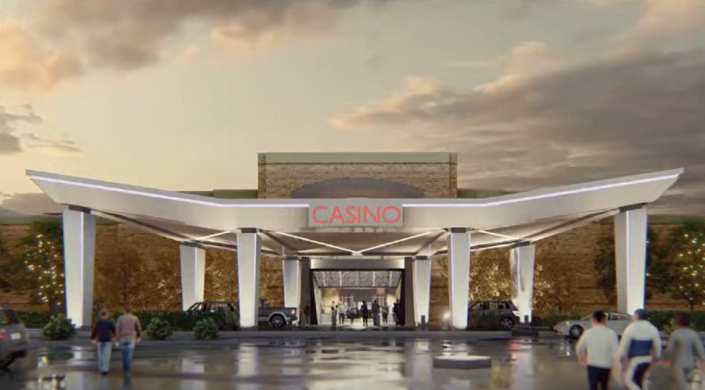 A rendering of the proposed mini-casino at the former Macy&#x002019;s in the Nittany Mall.