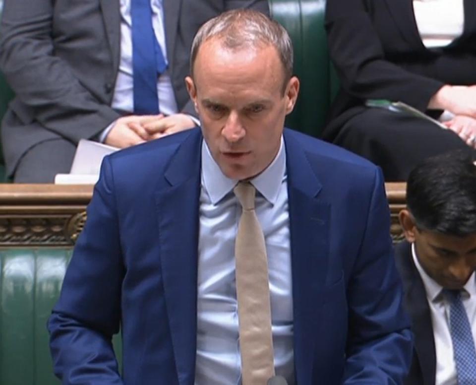 Deputy Prime Minister and Justice Secretary Dominic Raab (House of Commons/PA) (PA Wire)