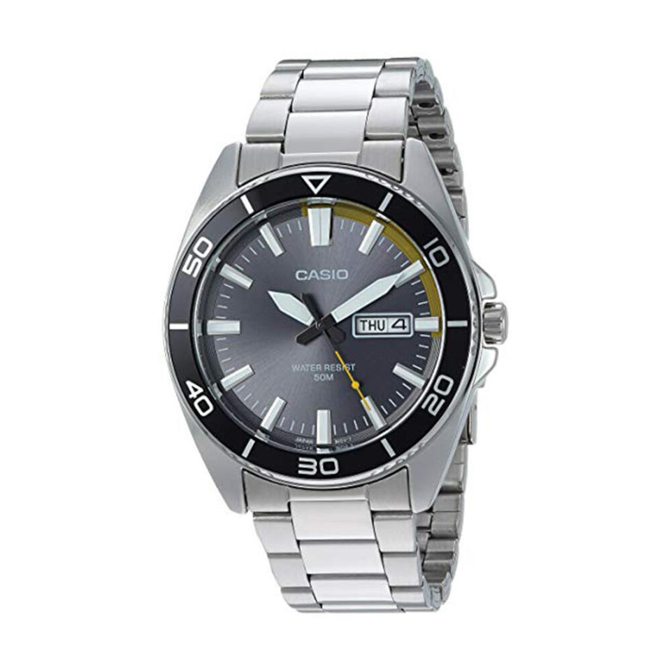 Casio Men's Sports Quartz Watch with Stainless-Steel Strap. (Photo: Amazon)