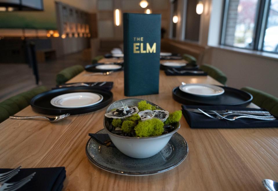The seasonal menu at Elm Restaurant in Bloomington features carefully-sourced ingredients like these boomamoto oysters, pictured Saturday, Dec. 16, 2023.