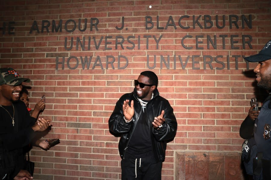 Sean "Diddy" Combs Fulfills $1 Million Pledge To Howard University At Howard Homecoming – Yardfest WASHINGTON, DC - OCTOBER 20: Sean "Diddy" Combs attends Sean "Diddy" Combs Fulfills $1 Million Pledge To Howard University At Howard Homecoming – Yardfest at Howard University on October 20, 2023 in Washington, DC. (Photo by Shareif Ziyadat/Getty Images for Sean "Diddy" Combs)