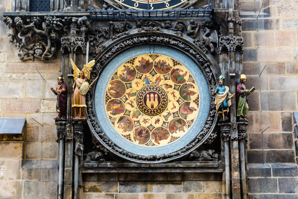 Calendario circular del reloj astronómico de Praga, en República Checa. Foto: Getty Commercial.