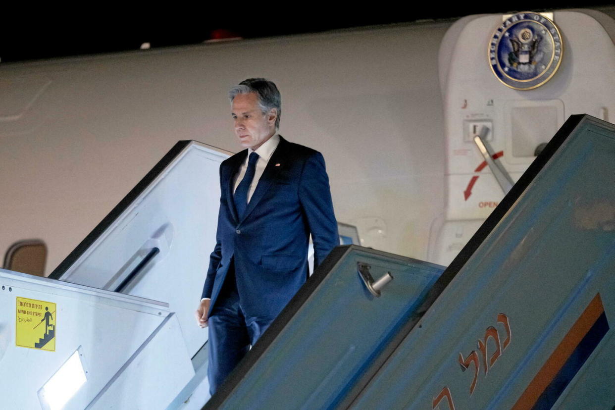 Il s'agit de la troisième visite d'Antony Blinken dans la région depuis le début de la guerre entre Israël et le Hamas, le 7 octobre.  - Credit:SAUL LOEB / POOL / AFP