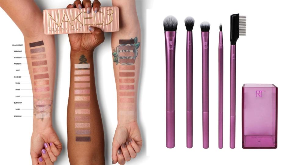 Best gifts for beauty 2019:  Urban Decay Naked3 Palette and Real Techniques Enhanced Eye Set