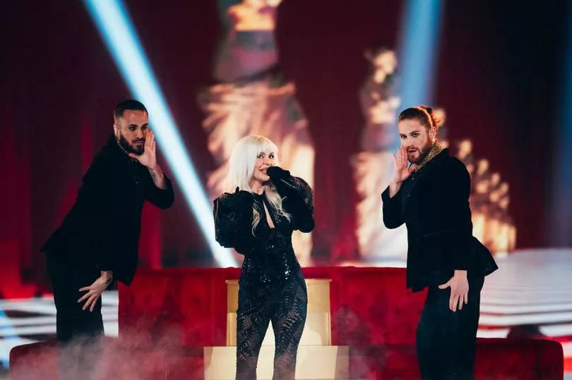 Nebulossa performing ZORRA for Spain at the Grand Final at Malmö Arena