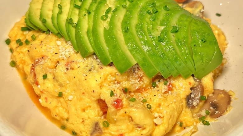 eggs with spices and avocado