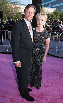 Michael York (Basil Exposition) and his wife Pat at the Los Angeles premiere for Austin Powers: The Spy Who Shagged Me Photo by Jeff Vespa/Wireimage.com