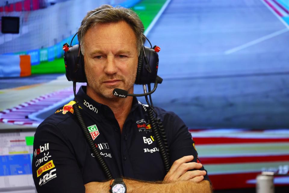 Horner has been cleared of allegations of ‘inappropriate behaviour’ by a female colleague (Getty)