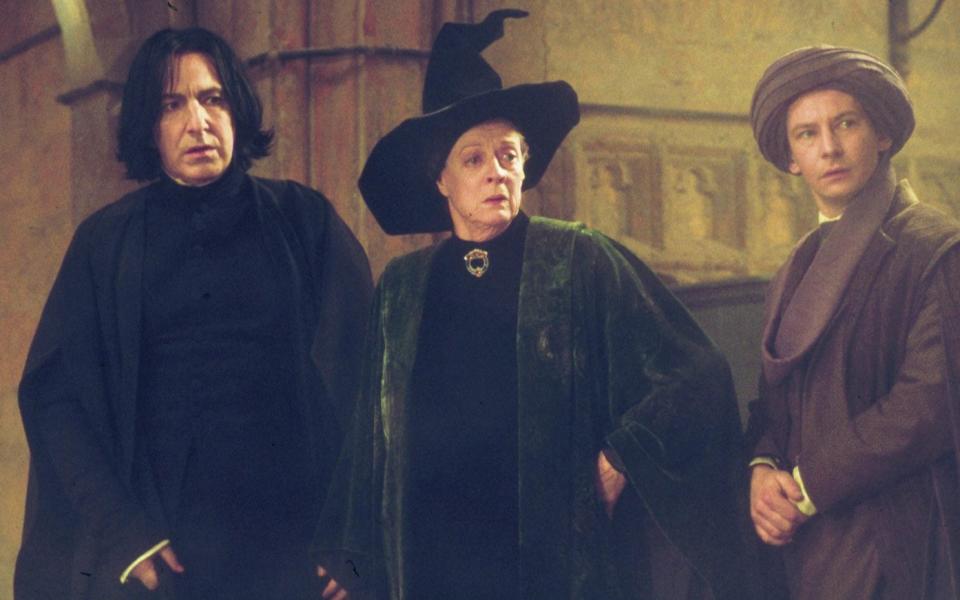 Alan Rickman with Maggie Smith and Ian Hart in Harry Potter and the Philosopher's Stone (2001) - Film Stills