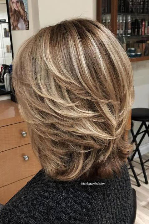 Blonde Hair Highlights Full Foil Lob  Fall blonde hair, Blonde hair with  highlights, Brown hair with blonde highlights