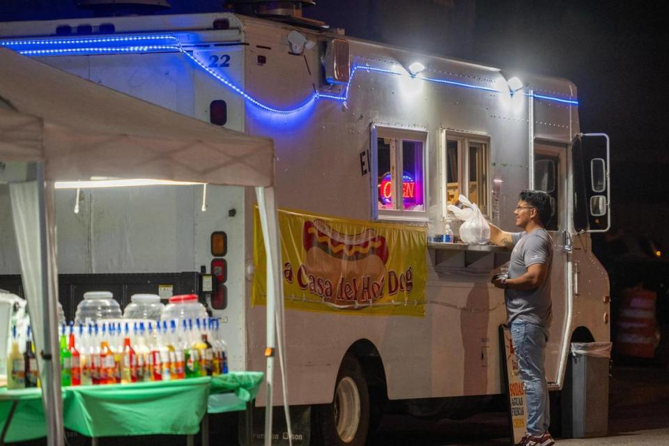 “We’re getting a lot of repeat customers, and we know all the other vendors now,” said Byron Juarez, owner of La Casa Del Hot Dog. “It’s a good little community.”