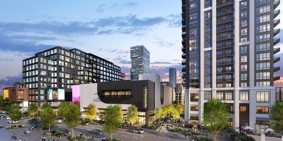 A rendering of The Pinnacle, an 88,000 square foot venue with 4,500-person capacity concert hall, set to open in downtown Nashville's Nashville Yards neighborhood early in 2025